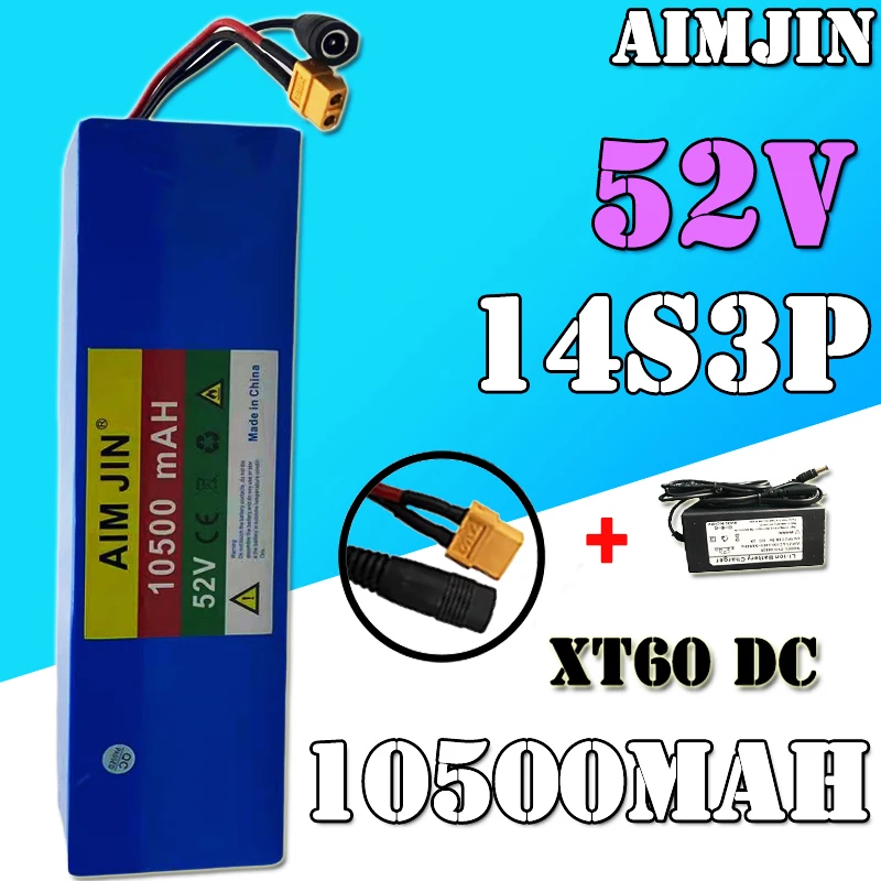 Литий-ионный аккумулятор 52 в 1500 Ач 18650-14S3P со встроенным BMS высокой мощности