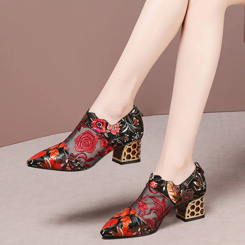 Square Mid Heels Woman Spring/Fall Mesh Women's Shoes Pointed Toe Embroidery FlowerEthnic Hand MadeFemale Footware RED BLUE
Square Mid Heels Woman Spring/Fall Mesh Women's Shoes Pointed Toe Embroidery FlowerEthnic Hand MadeFemale Footware RED BLUE