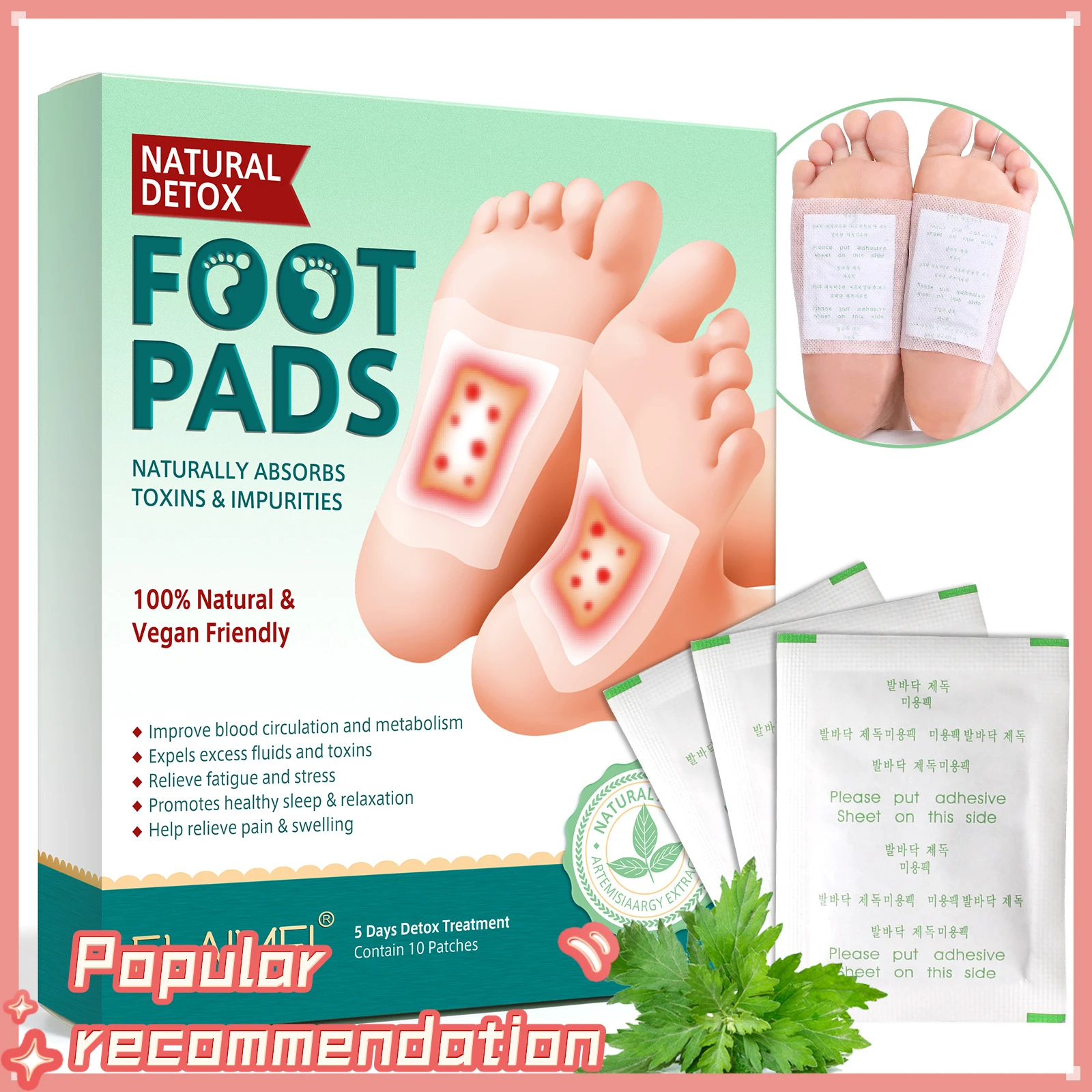 Pack of 10 Detox Foot Patches Foot Pads Weight Loss Foot Patches Remove Toxins Wormwood Patches Fever Helps Sleep
Pack of 10 Detox Foot Patches Foot Pads Weight Loss Foot Patches Remove Toxins Wormwood Patches Fever Helps Sleep