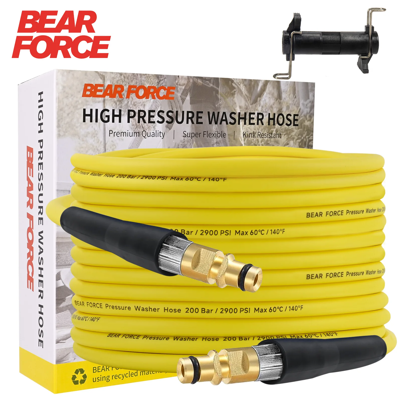 BEAR FORCE Сменный шланг для мойки высокого давления 2900 PSI
BEAR FORCE Сменный шланг для мойки высокого давления 2900 PSI