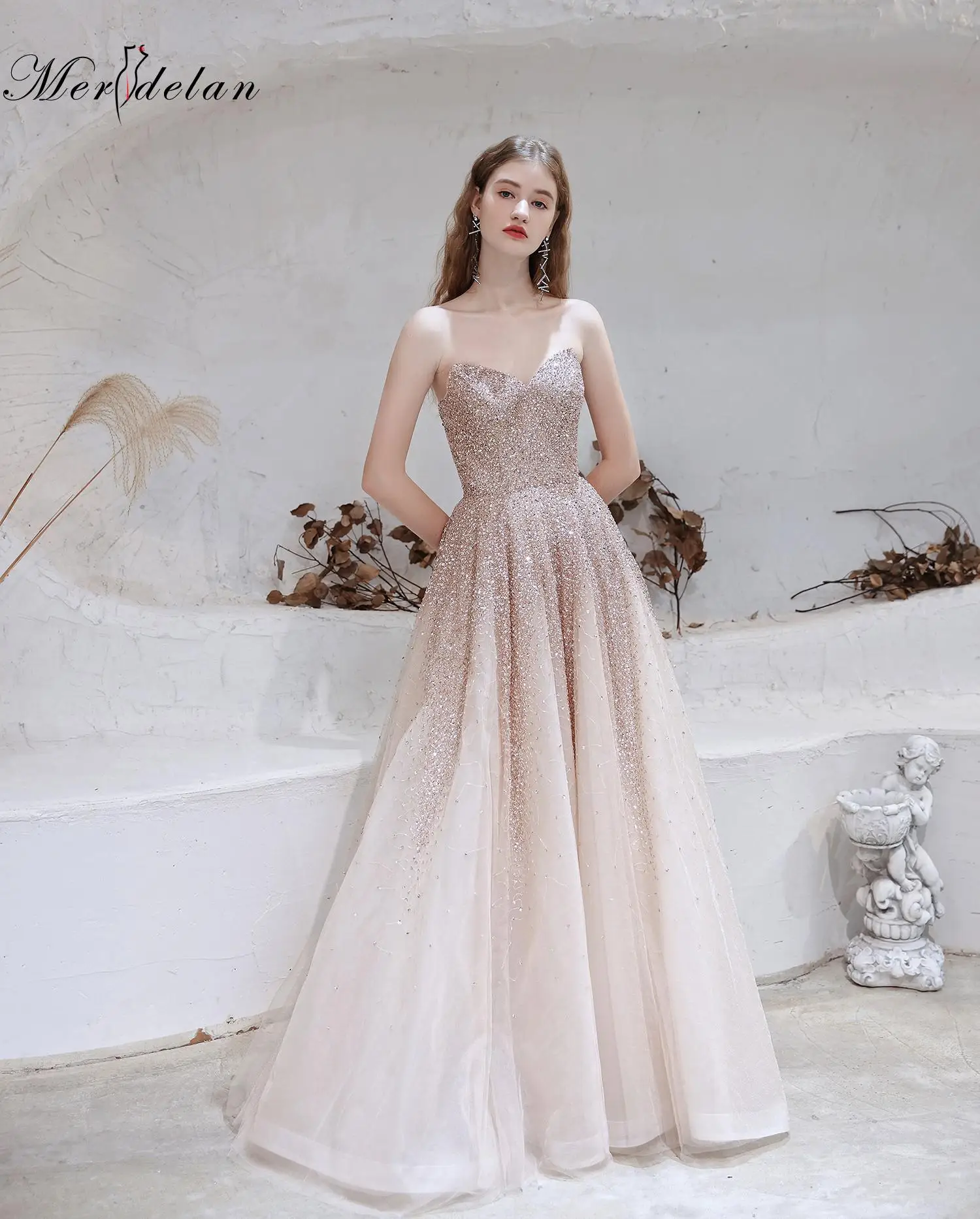 Merdelan Dubai Luxury With Overskirt Evening Dresses Lace Beaded Crystal Women Prom Party Gowns Robe De Bal
Merdelan Dubai Luxury With Overskirt Evening Dresses Lace Beaded Crystal Women Prom Party Gowns Robe De Bal