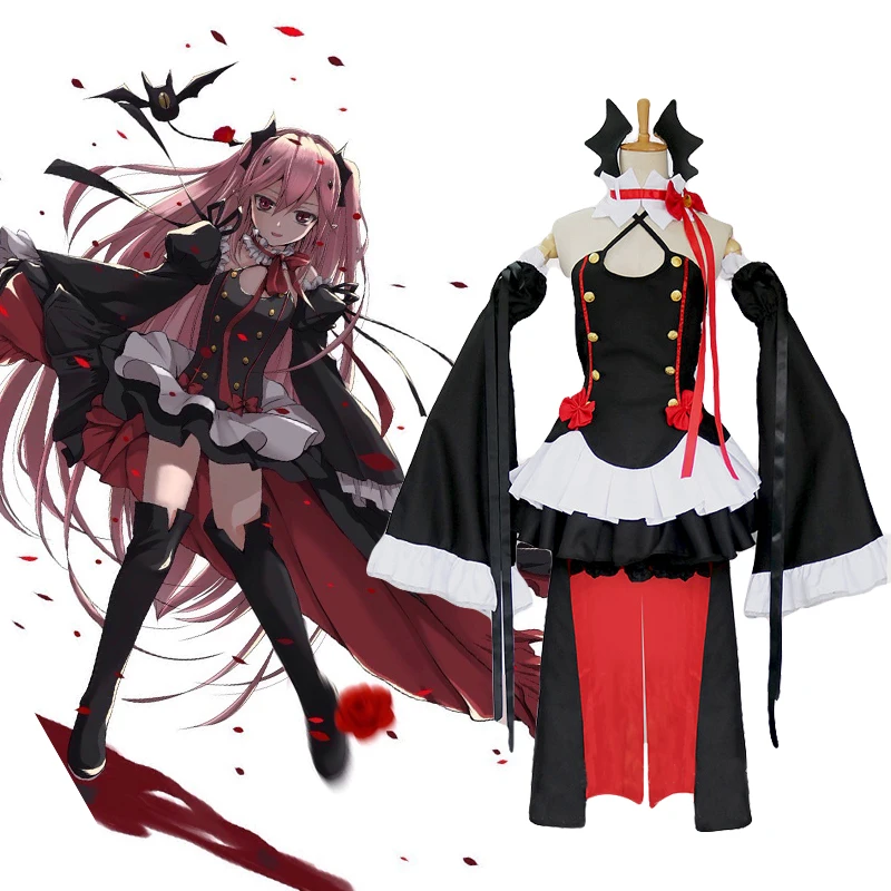 Seraph of the end Krul Tepes Аниме Косплей Костюмы Лолита платье брикет 6 шт. набор для Хэллоуина карнавала
Seraph of the end Krul Tepes Аниме Косплей Костюмы Лолита платье брикет 6 шт. набор для Хэллоуина карнавала