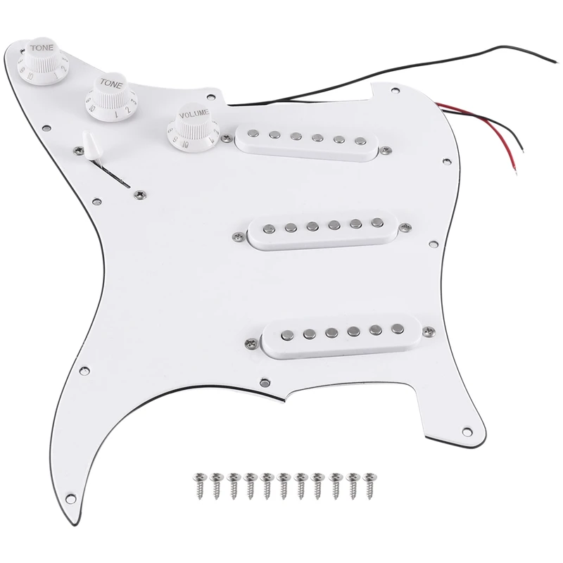Single Coil Pickup SSS Electric Guitar Loaded Prewired Pickguard Scratch Plate Strat 11 Holes 3Ply For ST SQ Guitar
Single Coil Pickup SSS Electric Guitar Loaded Prewired Pickguard Scratch Plate Strat 11 Holes 3Ply For ST SQ Guitar