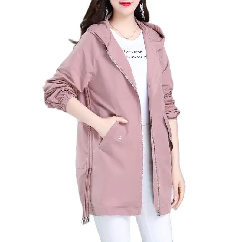 Double Layer Women's Hooded Jackets 2023 Autumn Causal Famale Long Windbreaker Women Basic Pink Coat And Lining 4XL 230
Double Layer Women's Hooded Jackets 2023 Autumn Causal Famale Long Windbreaker Women Basic Pink Coat And Lining 4XL 230