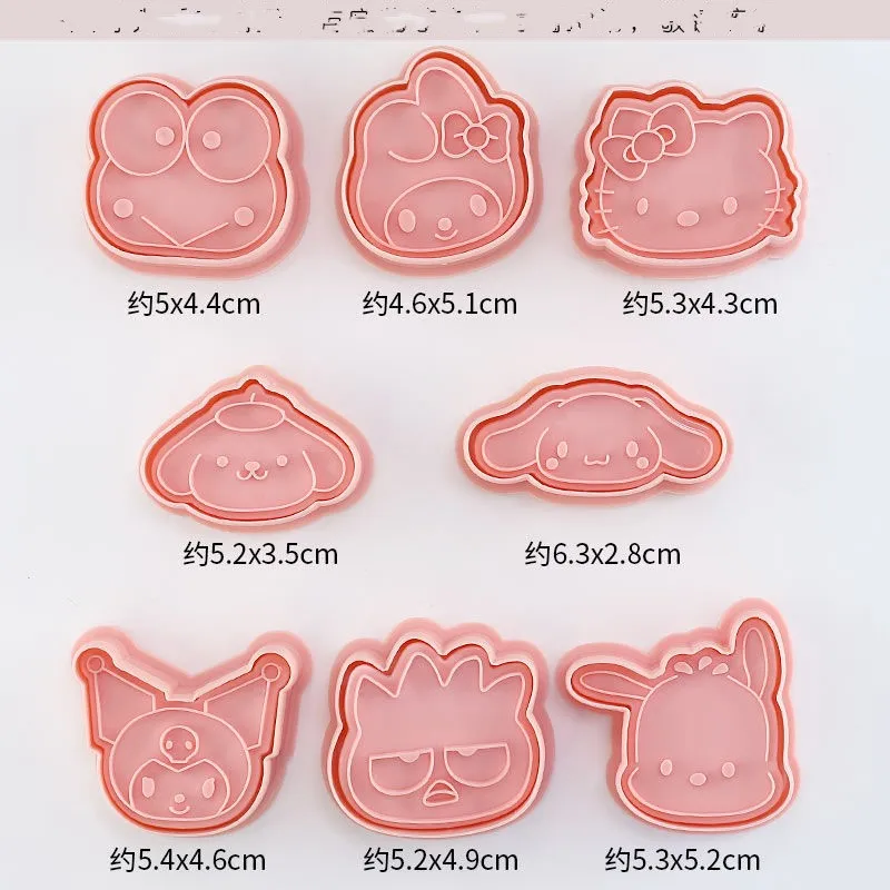 KAWAII Sanrio 8 Piece Anime Cartoon Series Cat Melody Black Beauty Cinnamon Cookie Mould 8Pcs/set Baby Girl Boy Gift Cute
KAWAII Sanrio 8 Piece Anime Cartoon Series Cat Melody Black Beauty Cinnamon Cookie Mould 8Pcs/set Baby Girl Boy Gift Cute