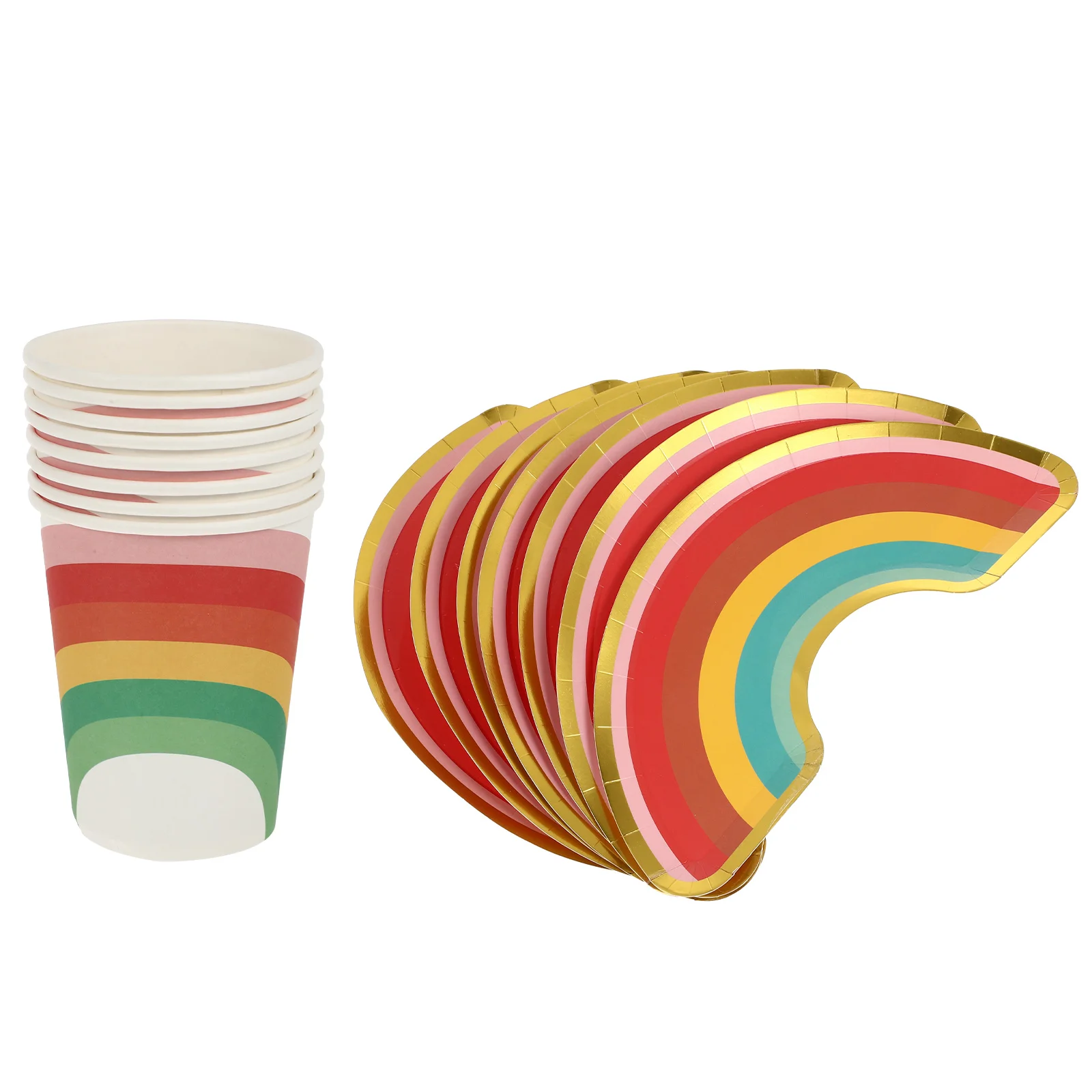 Paper Rainbow Plates Party Dinnerware Cups Tableware Plate Dinner Set Kit Supplies Dessert Colorful Dish Disposable Birthday Cup
Paper Rainbow Plates Party Dinnerware Cups Tableware Plate Dinner Set Kit Supplies Dessert Colorful Dish Disposable Birthday Cup