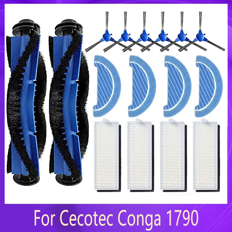 For Cecotec Conga 1790 ULTRA / 1090 Hepa Filter Mop Cloth Main Side Brush Spare Parts Robotic Vacuum Cleaner Replacement Kits
For Cecotec Conga 1790 ULTRA / 1090 Hepa Filter Mop Cloth Main Side Brush Spare Parts Robotic Vacuum Cleaner Replacement Kits