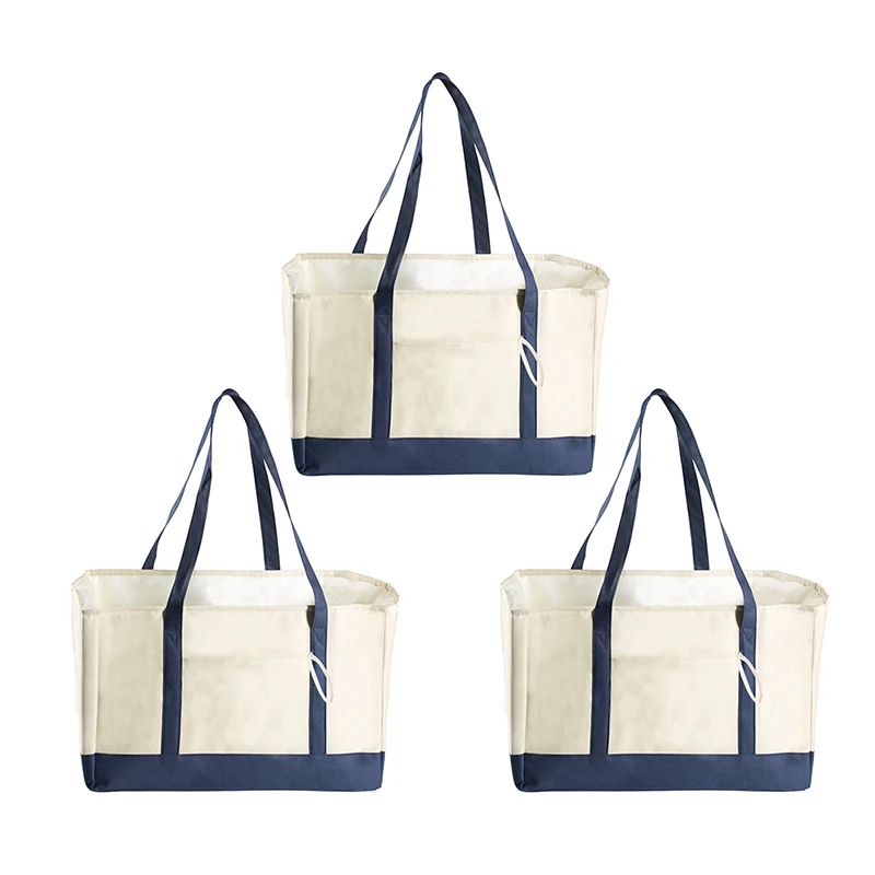 Reusable Grocery Bags, Collapsible Reusable Shopping Boxes Large Storage Bins, Shopping Tote Bag, Beige And Blue
Reusable Grocery Bags, Collapsible Reusable Shopping Boxes Large Storage Bins, Shopping Tote Bag, Beige And Blue