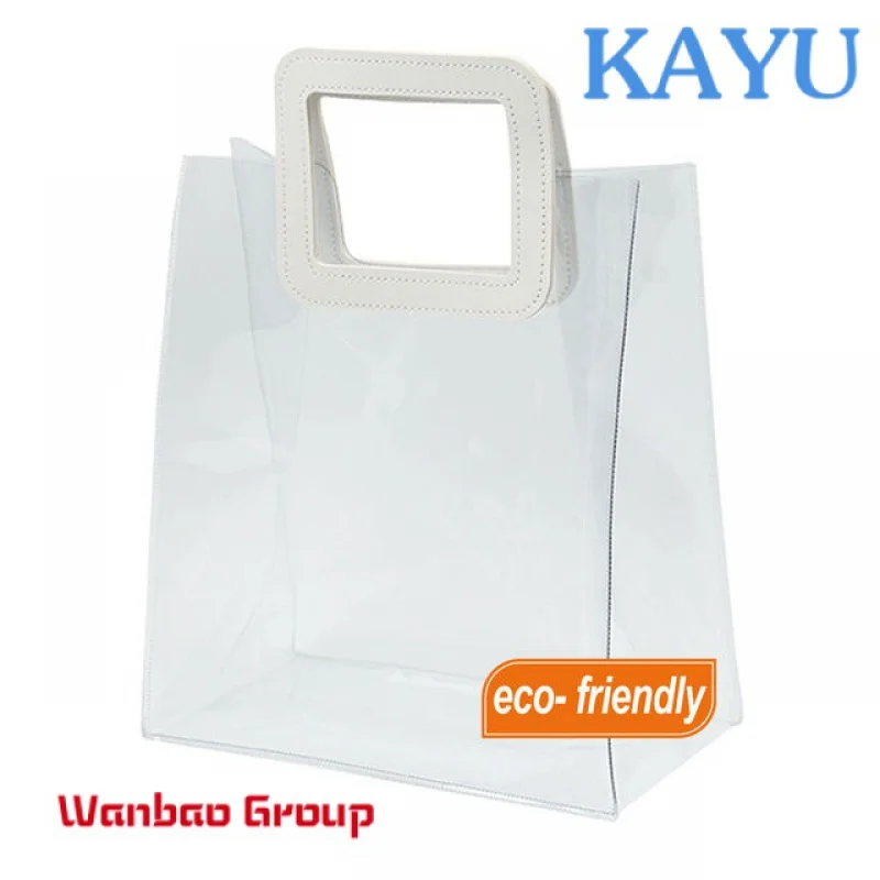 

Extra Thick Reusable White Clear Packing Bags Pvc Bag With Handle For Clothes Retail Gift Cosmetic Gift Goodie