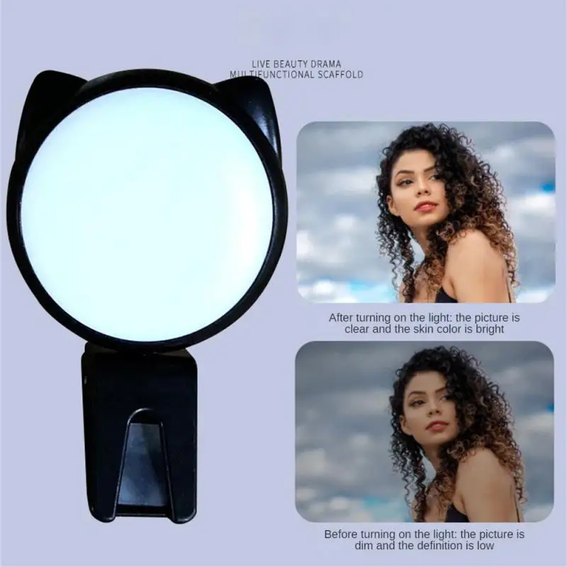 

Portable Fill Light Mobile Phone Flashes Selfie Lights LED Video Light Camera Light Cute Panel Lamp Photography Zoom Lighting