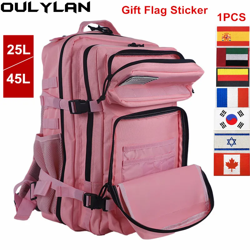

Oulylan Military Tactical Backpack 25L 45L Women Man Camping Rucksacks Tactical Hunting Nylon Bags Trekking Large Capacity Pack