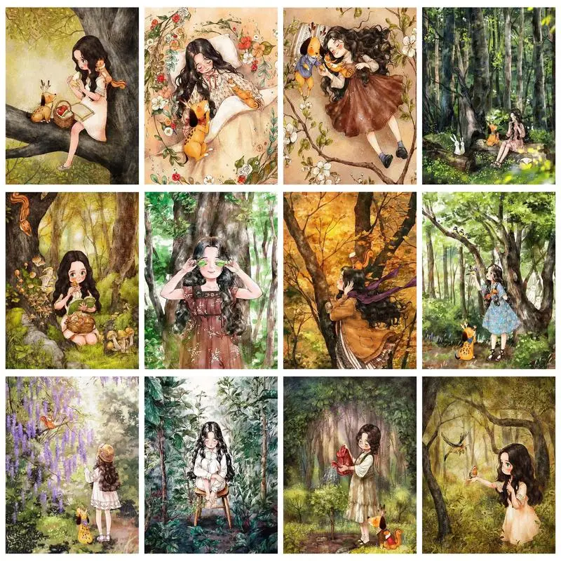 GATYZTORY Anime Painting By Numbers For Handicraft Coloring By Numbers Forest Girls Home Decors For Adults Gift Picture Paint
GATYZTORY Anime Painting By Numbers For Handicraft Coloring By Numbers Forest Girls Home Decors For Adults Gift Picture Paint