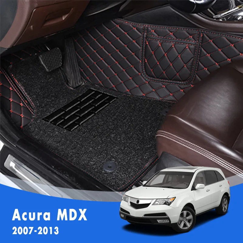 

For Acura MDX 2013 2012 2011 2010 2009 2008 2007 (5 seats) Luxury Double Layer Wire Loop Car Floor Mats Auto Carpets Automobiles