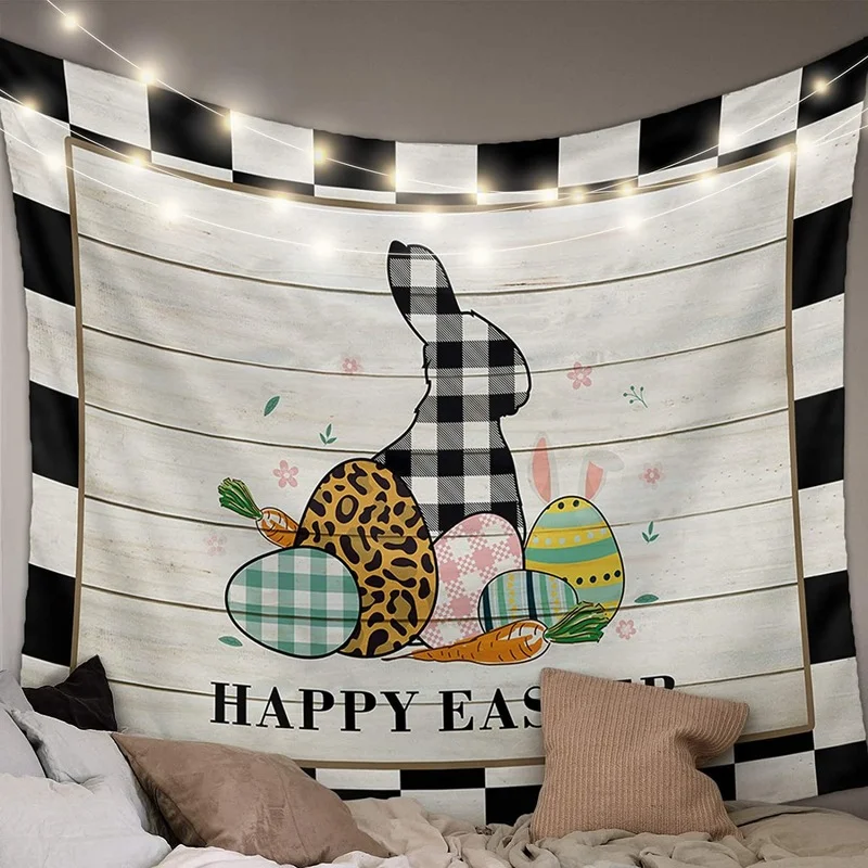 Wall Hanging Tapestries Easter Black White Grid Farm Rabbit Leopard Egg,Throw Tapestry Art Home Decor Bunny Carrot Wood Grain
Wall Hanging Tapestries Easter Black White Grid Farm Rabbit Leopard Egg,Throw Tapestry Art Home Decor Bunny Carrot Wood Grain