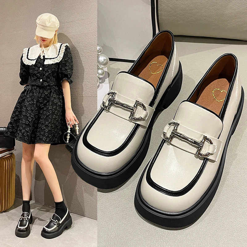2022 new retro thick-soled loafers women's shoes college style sponge cake bottom Japanese soft leather small leather shoes
2022 new retro thick-soled loafers women's shoes college style sponge cake bottom Japanese soft leather small leather shoes