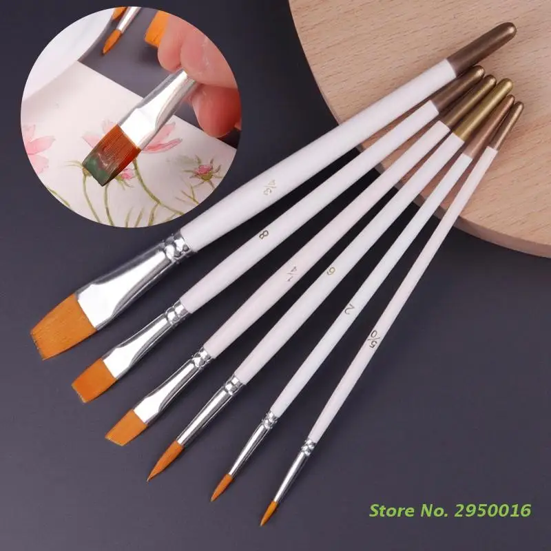 6 Pcs Nylon Hair Art Paint Brushes Different Sizes Tips for Acrylic Oil Watercolor Face Rock Painting Art Students Gift
6 Pcs Nylon Hair Art Paint Brushes Different Sizes Tips for Acrylic Oil Watercolor Face Rock Painting Art Students Gift