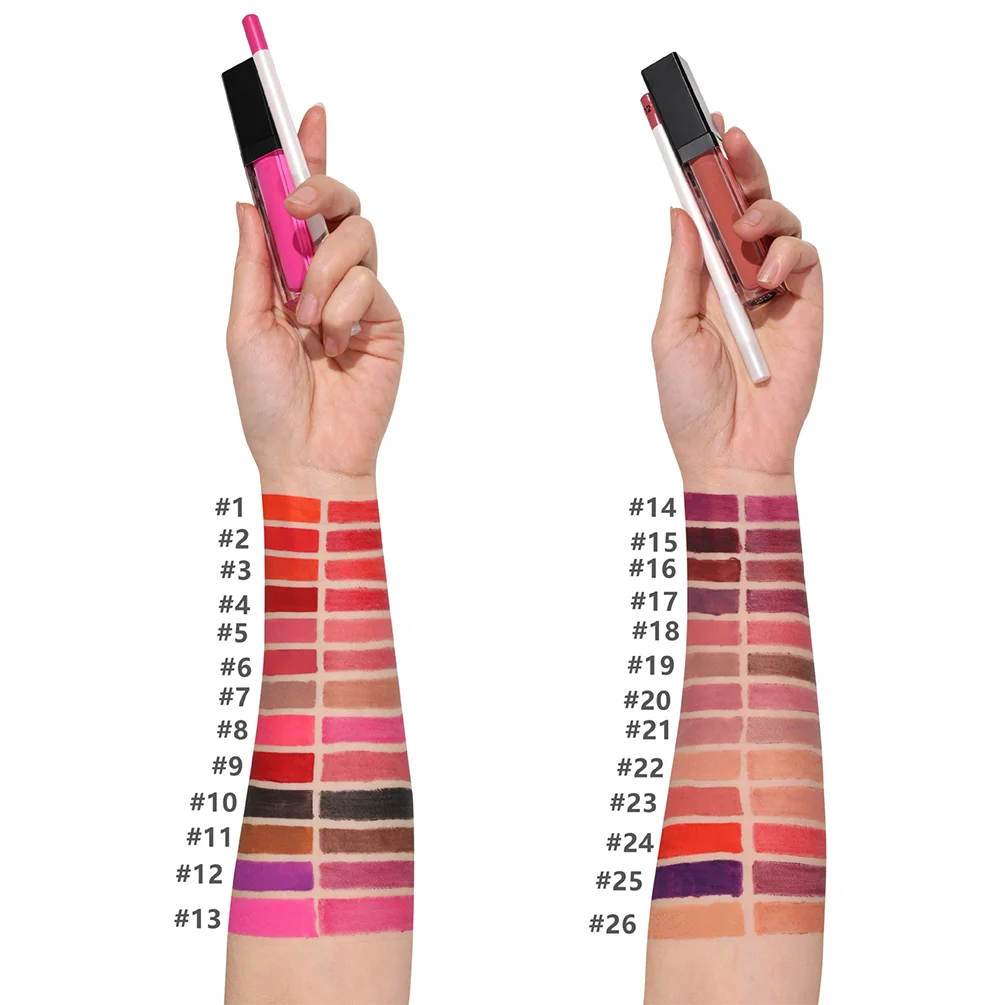 16-color Non-stick Cup Non-fading Liquid Lipstick + Lip Liner 2 In1 Pink Gift Box Matte Lip Kit Private Label Custom Vegan
16-color Non-stick Cup Non-fading Liquid Lipstick + Lip Liner 2 In1 Pink Gift Box Matte Lip Kit Private Label Custom Vegan