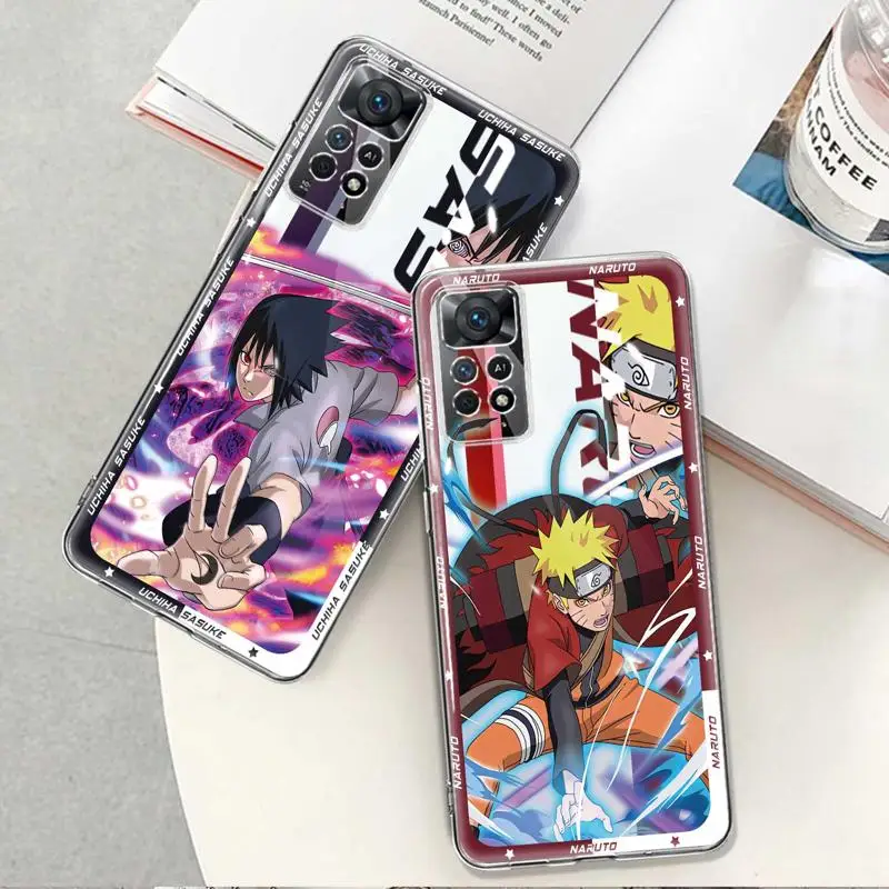 

For Xiaomi Redmi Note 9S 7 8 9 10 11 12 4G 5G Pro 11T 10Pro NOTE11 10S 8T Case Anime Naruto Japan Uchiha Art Shell