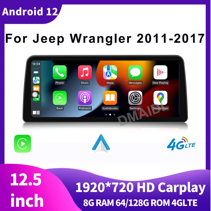12.5inch Android 12 8+128G Car Multimedia Player Radio GPS Navigation for Jeep Wrangler 2011-2021 CarPlay Touch Sceen
12.5inch Android 12 8+128G Car Multimedia Player Radio GPS Navigation for Jeep Wrangler 2011-2021 CarPlay Touch Sceen