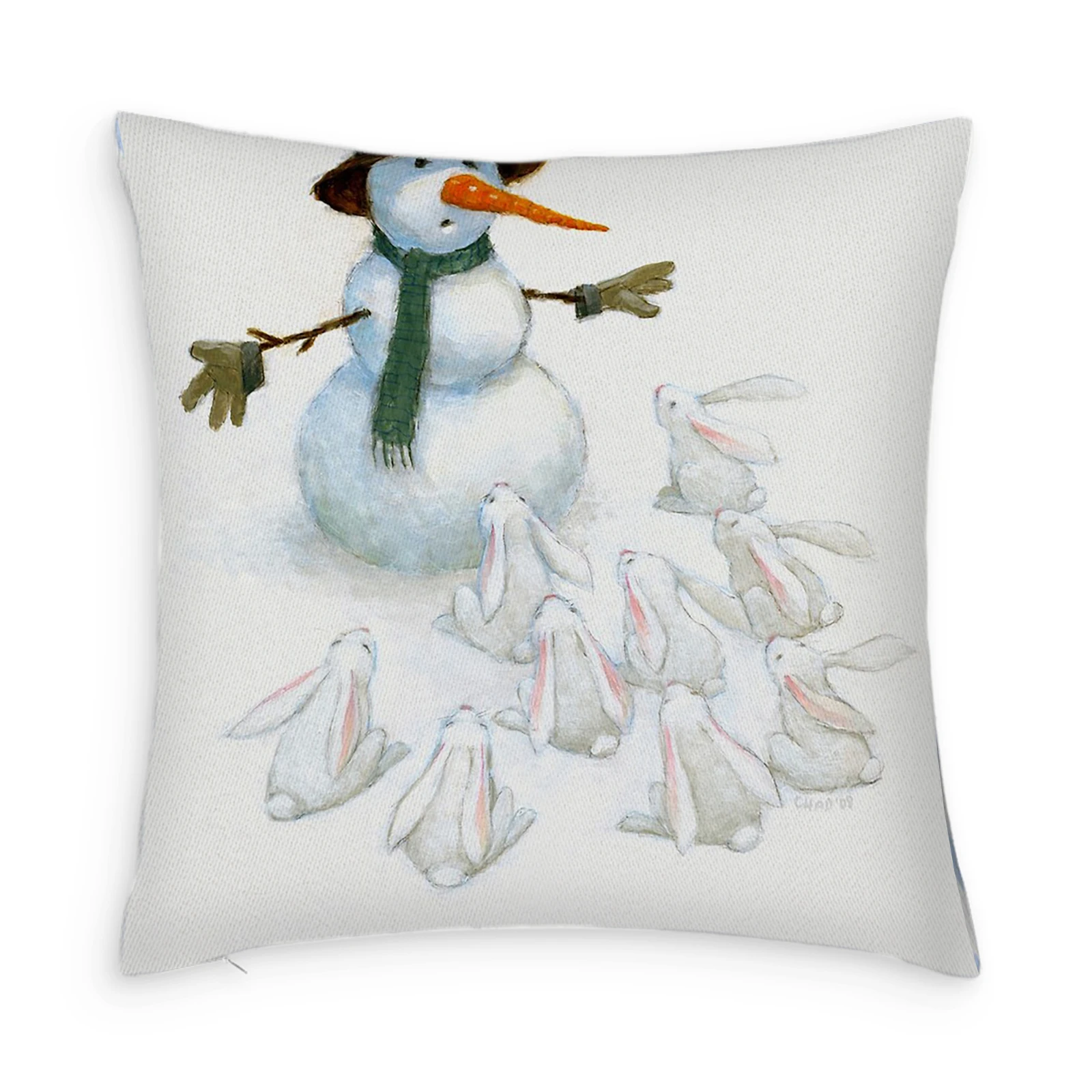 Snowman and Bunnies Customize Pillow Case Modern Home Cushion Cover 45*45cm Decorative Pillowcases for Sofa Throw Pillowslip
Snowman and Bunnies Customize Pillow Case Modern Home Cushion Cover 45*45cm Decorative Pillowcases for Sofa Throw Pillowslip