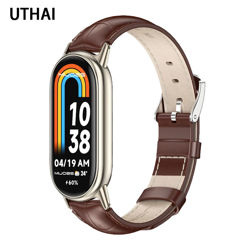 UTHAI кожаный ремешок подходит для Xiaomi Mi Band 8-Head слой телячьей кожи ремешок с утолщенным бамбуковым ремешком аксессуары
UTHAI кожаный ремешок подходит для Xiaomi Mi Band 8-Head слой телячьей кожи ремешок с утолщенным бамбуковым ремешком аксессуары