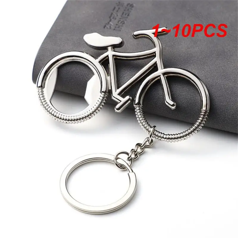 

1~10PCS Creative Metal Beer Bottle Opener Fashion Cute Bike Bicycle Keychain Key Rings For Lover Biker Bottle Openers Men's Gift