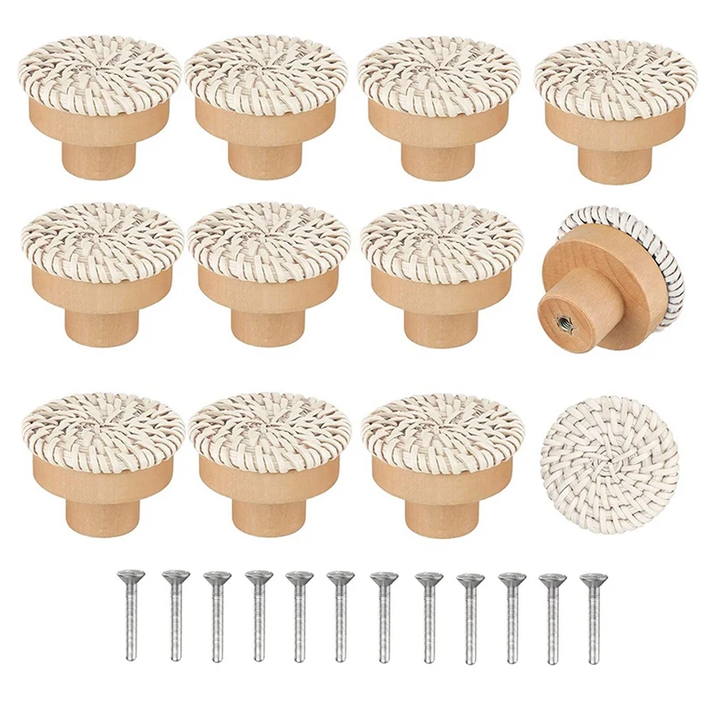 Boho Rattan Dresser Knobs Round Wooden Drawer Knobs Handmade Wicker Woven And Screws For Boho Furniture Knobs Beige 24Pc
Boho Rattan Dresser Knobs Round Wooden Drawer Knobs Handmade Wicker Woven And Screws For Boho Furniture Knobs Beige 24Pc