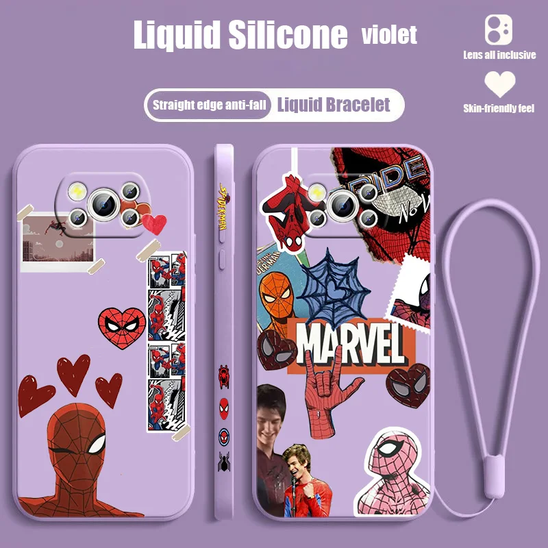 Marvel Cute Spiderman For POCO C55 C50 C40 M5S M4 M3 F4 F3 X5 X4 X3 X2 NFC GT Pro Liquid Left Rope Lanyard Phone Case
Marvel Cute Spiderman For POCO C55 C50 C40 M5S M4 M3 F4 F3 X5 X4 X3 X2 NFC GT Pro Liquid Left Rope Lanyard Phone Case
