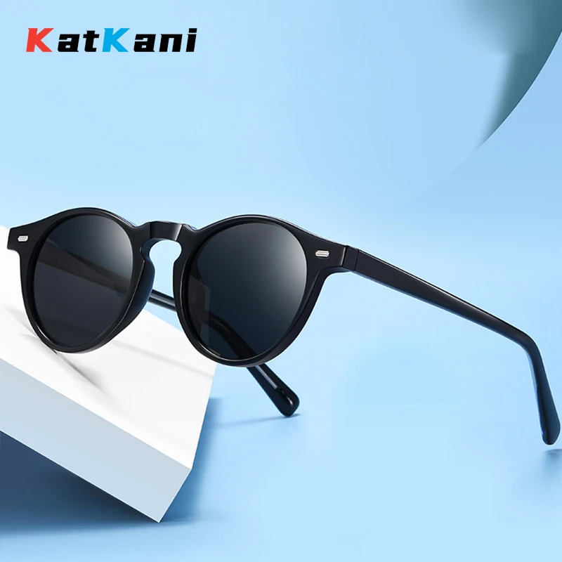

KatKani New Fashion Retro Round Eyewear Luxury Optical Prescription Glasses Frame Polarized Sunglasses Woman Eyeglasses A0702