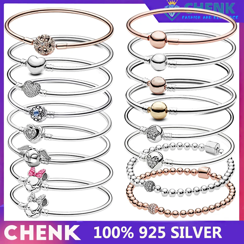 Bracelet 5 100% 925 Sterling Silver Classics Bracelet Fit Original Pan Charm 1:1 Model Have Logo Gift For Women
Bracelet 5 100% 925 Sterling Silver Classics Bracelet Fit Original Pan Charm 1:1 Model Have Logo Gift For Women