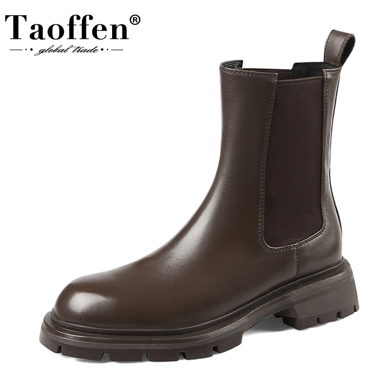 Taoffen New Arrivals Ankle Boots For Women Real Leather Chunky Ins Chic Woman Shoes Winter Fashion Daily Short Boots Footwear
Taoffen New Arrivals Ankle Boots For Women Real Leather Chunky Ins Chic Woman Shoes Winter Fashion Daily Short Boots Footwear