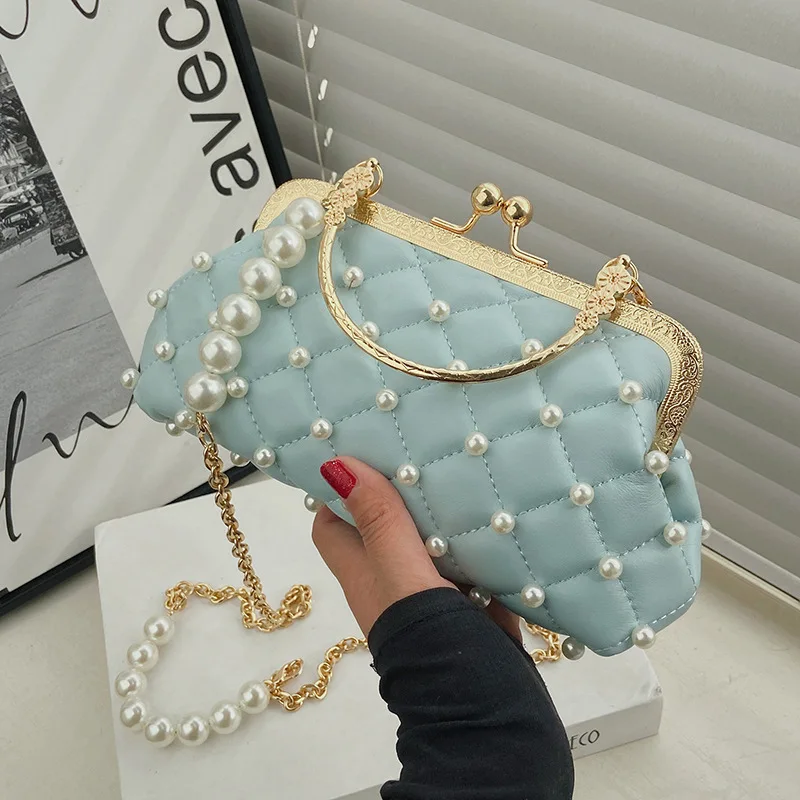 High Quality Women Shell Bag Summer Small Totes With Pearl Handle New Pu Leather Women's Designer Handbag Chain Shoulder Bag
High Quality Women Shell Bag Summer Small Totes With Pearl Handle New Pu Leather Women's Designer Handbag Chain Shoulder Bag