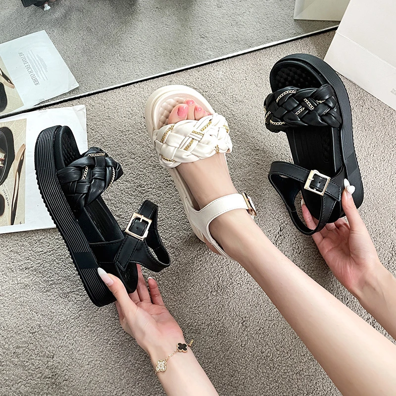 Luxury Designer Fashion Ladies Platform Sandals Boho Woven Beach Sandals Outdoor Casual Comfortable Women Shoes Female Sneakers
Luxury Designer Fashion Ladies Platform Sandals Boho Woven Beach Sandals Outdoor Casual Comfortable Women Shoes Female Sneakers