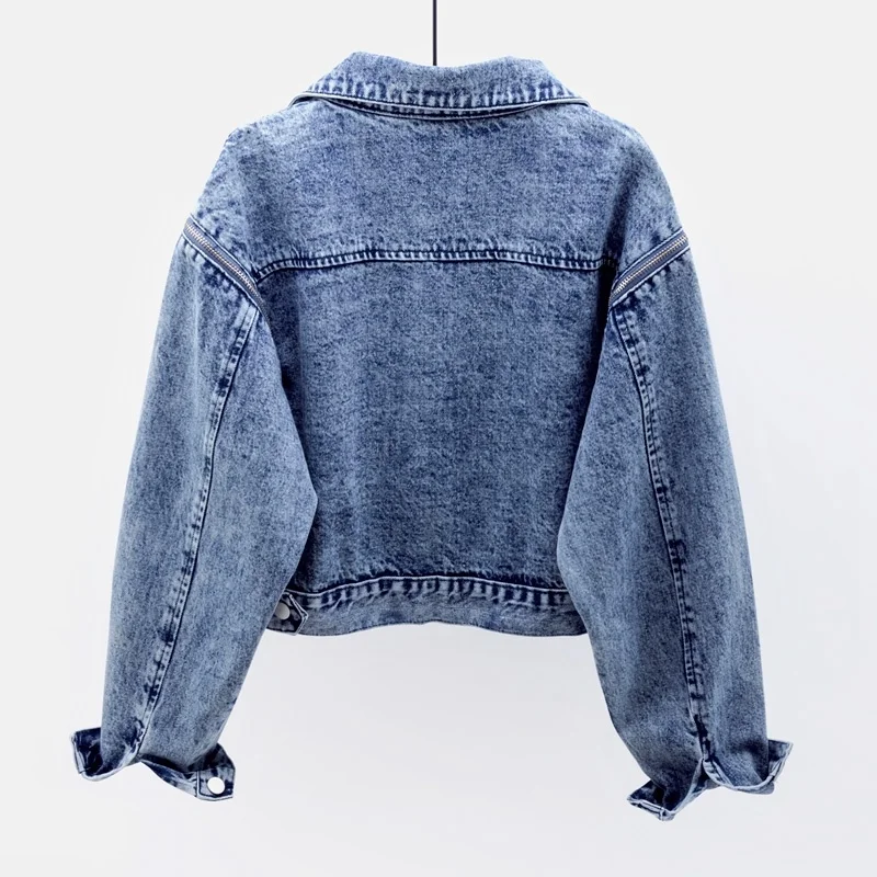 2022 Autumn Women Removable long sleeves Short Washed Blue Denim Chaqueta mujer Casual Harajuku Basic Jeans Jacket Female
2022 Autumn Women Removable long sleeves Short Washed Blue Denim Chaqueta mujer Casual Harajuku Basic Jeans Jacket Female