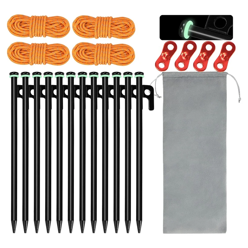 Camping Tent Stakes Tent Stakes With Fluorescent Rubber Circles Outdoor Multifunctional Bold Tent Floor Nails
Camping Tent Stakes Tent Stakes With Fluorescent Rubber Circles Outdoor Multifunctional Bold Tent Floor Nails