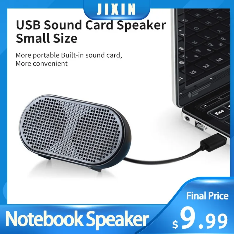 Mini Notebook Speaker USB Sound Card Speaker Speakers Laptop Small Audio USB Interface for PC Stereo Loud speaker No Noise
Mini Notebook Speaker USB Sound Card Speaker Speakers Laptop Small Audio USB Interface for PC Stereo Loud speaker No Noise