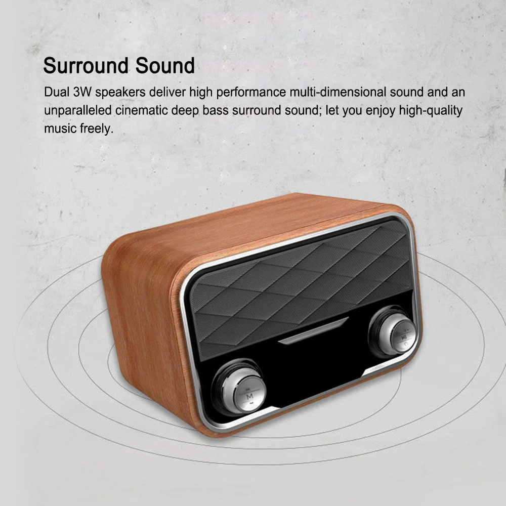Retro Style Wooden Bluetooth Speaker FM Radio Wood Grain USB Charging Mini Bluetooth Audio FM FM
Retro Style Wooden Bluetooth Speaker FM Radio Wood Grain USB Charging Mini Bluetooth Audio FM FM