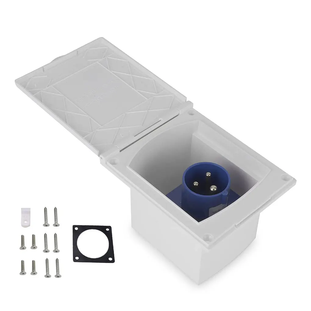RV Hook Up Socket 16A Waterproof Embedded Trailer Replacing Anti-rust Outdoor Travelling Outlet Connector Accessories
RV Hook Up Socket 16A Waterproof Embedded Trailer Replacing Anti-rust Outdoor Travelling Outlet Connector Accessories