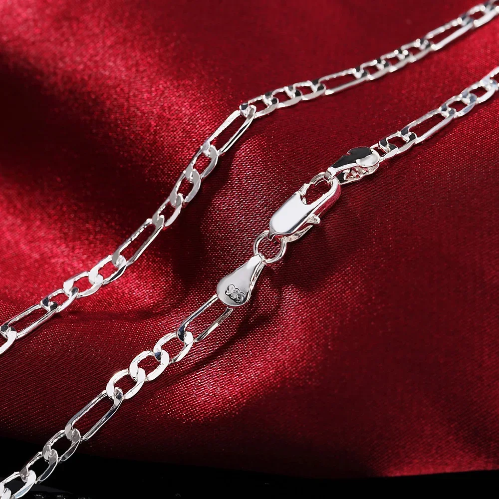 Ожерелье-браслет из серебра 925 пробы с геометрической цепочкой 4 мм