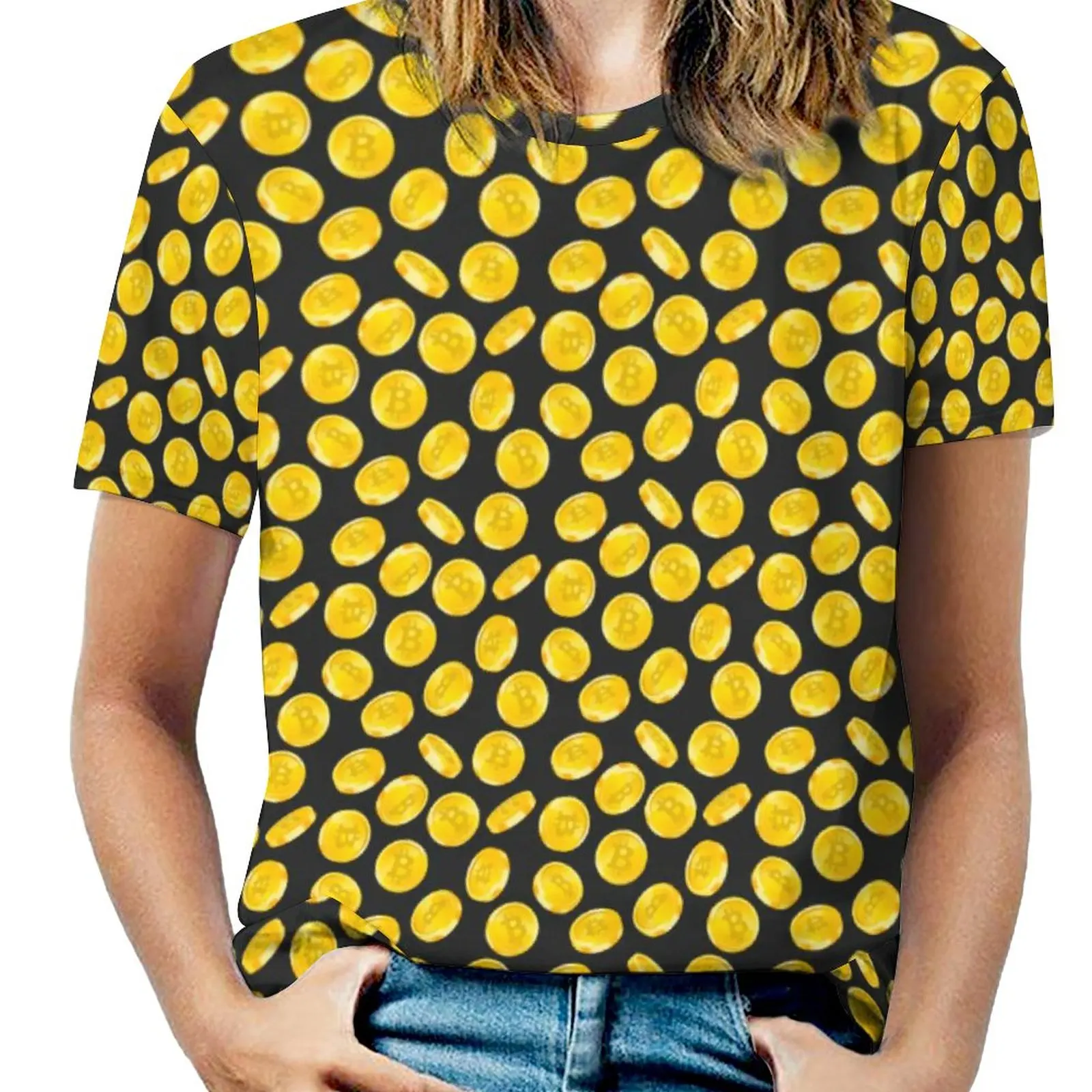 Yellow Bitcoin Print T-Shirts Crypto Currency Classic T Shirt Short-Sleeve Cool Oversize Tees Sexy Pattern Tops Birthday Present
Yellow Bitcoin Print T-Shirts Crypto Currency Classic T Shirt Short-Sleeve Cool Oversize Tees Sexy Pattern Tops Birthday Present