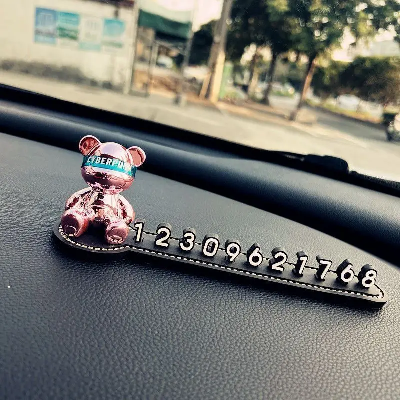 Позолоченный медведь, временная парковочная табличка с номером, автомобильные украшения для мужчин, милые автомобильные телефонные таблички для девочек
Позолоченный медведь, временная парковочная табличка с номером, автомобильные украшения для мужчин, милые автомобильные телефонные таблички для девочек