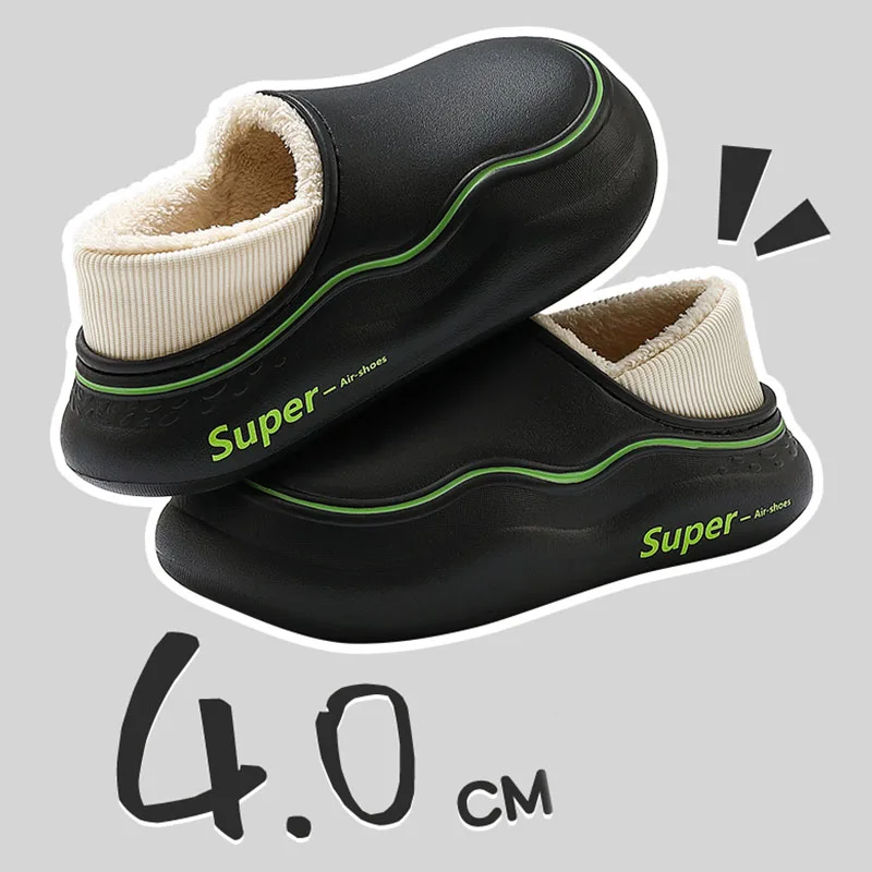 Waterproof Men Home Slippers Thick Platform Cotton Women Warm EVA Shoes Plush Cotton Non-slip Sole Male Couples Indoor Shoes
Waterproof Men Home Slippers Thick Platform Cotton Women Warm EVA Shoes Plush Cotton Non-slip Sole Male Couples Indoor Shoes