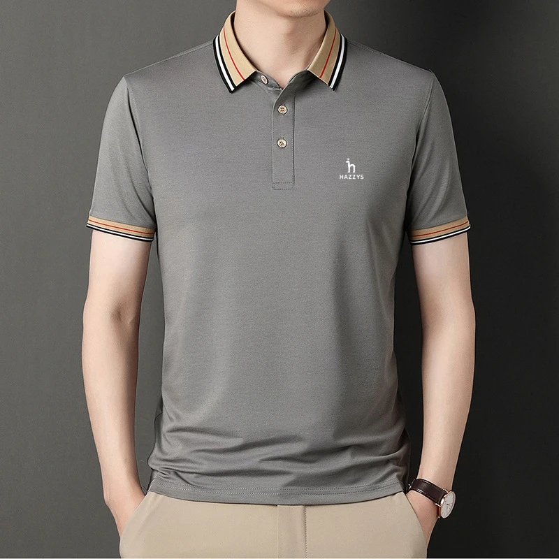 Новинка 2023, мужская рубашка-поло HAZZYS, летняя одежда с короткими рукавами, модная Свободная рубашка-поло в Корейском стиле
Новинка 2023, мужская рубашка-поло HAZZYS, летняя одежда с короткими рукавами, модная Свободная рубашка-поло в Корейском стиле