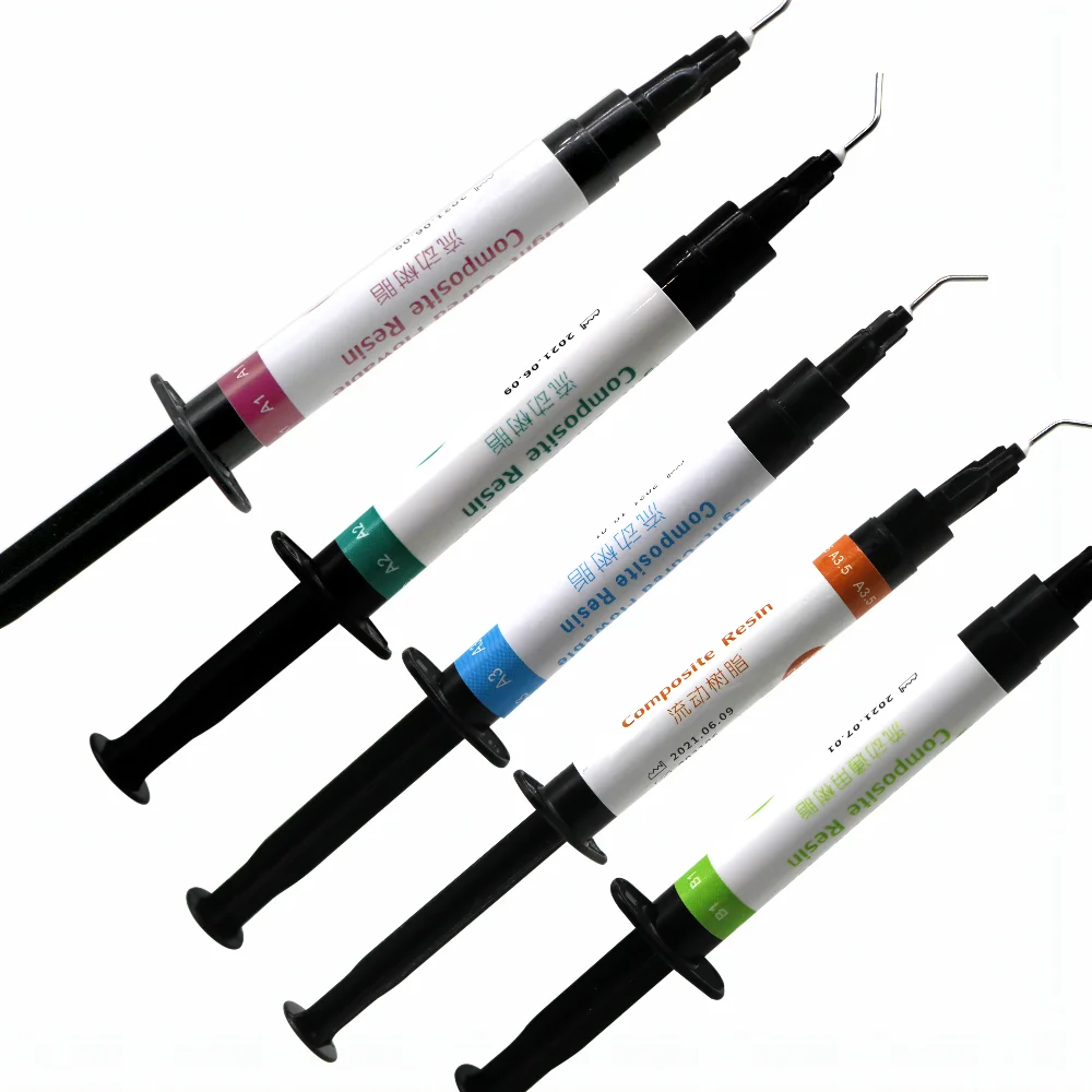 Dental Resin Light-Curable Flowable Fluid Materials Bonding Etch Composite Material 2.5g Oral Filling Tools
