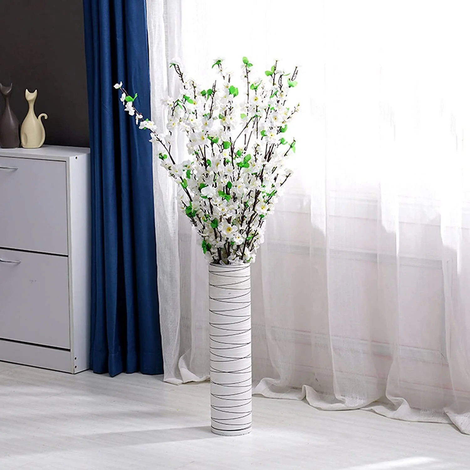 Artificial Peach Blossom Branches Spring Cherry Blossom Flowers Stems Peach Flowers Bouquets for Home Party Decor Without Vase 
Artificial Peach Blossom Branches Spring Cherry Blossom Flowers Stems Peach Flowers Bouquets for Home Party Decor Without Vase