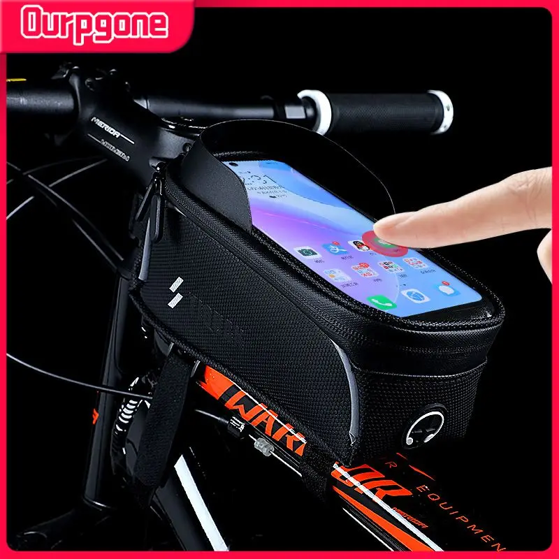 20cm MTB Front Beam Bag Earphone Hole Cross-border Bicycle Upper TPU Touch Screen Tube Saddle Phone Bag Cycling Equip Waterproof
20cm MTB Front Beam Bag Earphone Hole Cross-border Bicycle Upper TPU Touch Screen Tube Saddle Phone Bag Cycling Equip Waterproof