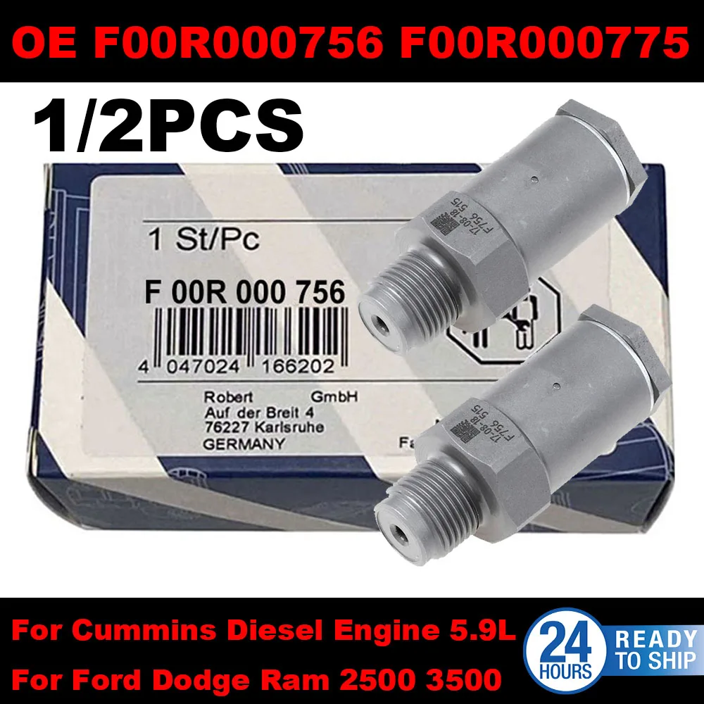 1/2PCS For B-osch Original Box F00R000756 1110010020 5001858409 F00R000775 Fuel Pressure Relief Limiter Valve For Dodgee Ram
1/2PCS For B-osch Original Box F00R000756 1110010020 5001858409 F00R000775 Fuel Pressure Relief Limiter Valve For Dodgee Ram