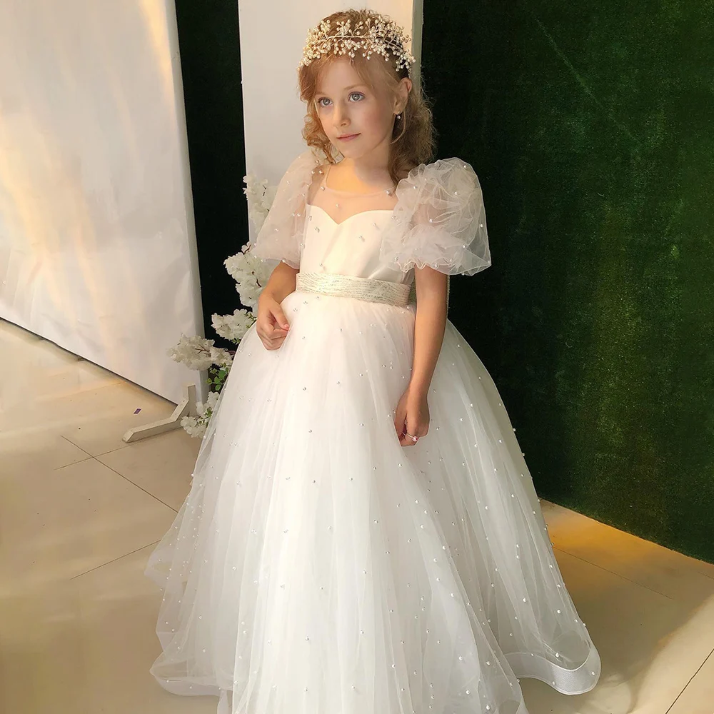 Flower Girl Dress With Bow Lace Appliques Long Sleeve For Wedding Birthday Ball Gown First Holy Communion Dresses
Flower Girl Dress With Bow Lace Appliques Long Sleeve For Wedding Birthday Ball Gown First Holy Communion Dresses