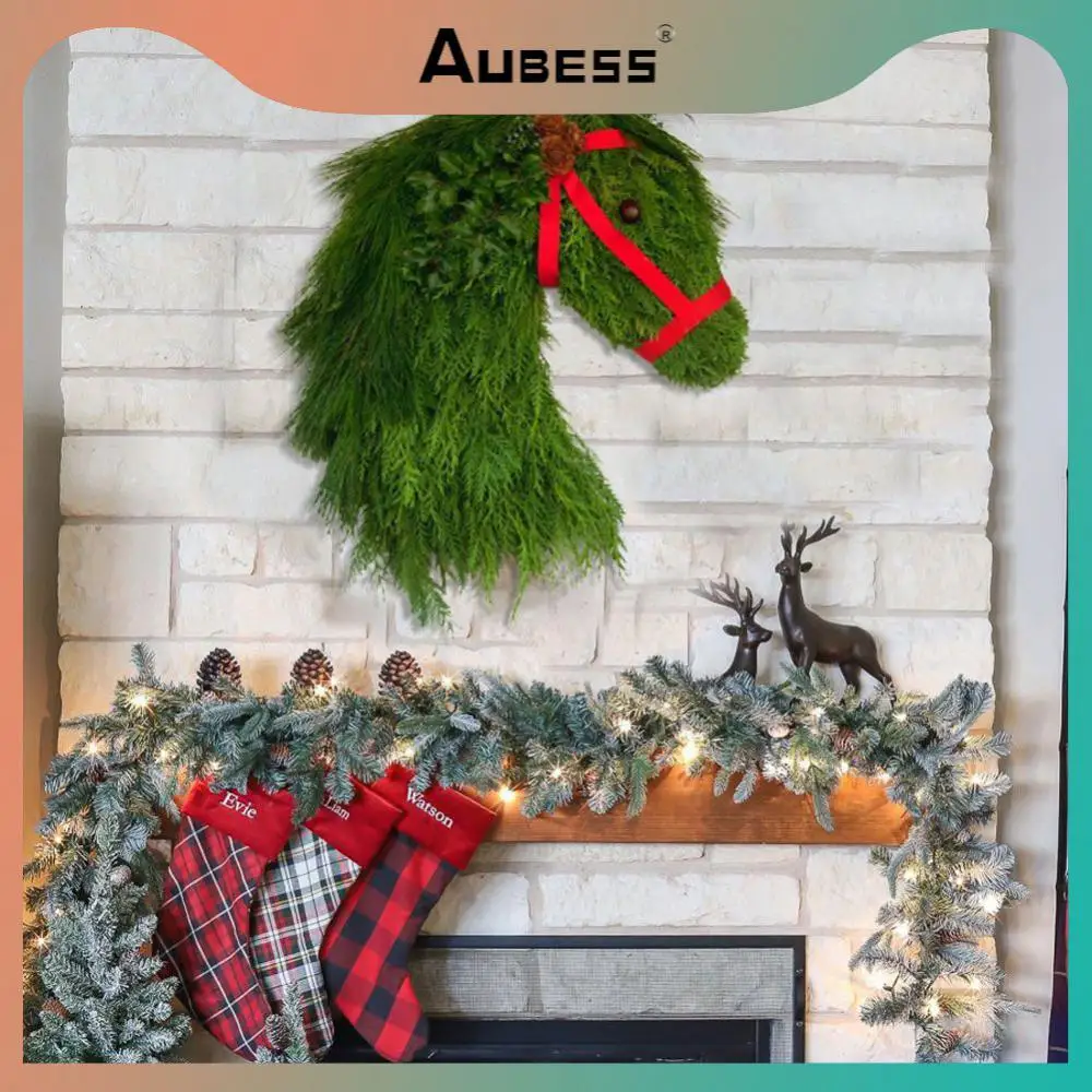 Christmas Horse Head House Hanging Flower Horse Head Christmas Wreath Christmas Dressage New Year Festival Party Decorations 
Christmas Horse Head House Hanging Flower Horse Head Christmas Wreath Christmas Dressage New Year Festival Party Decorations