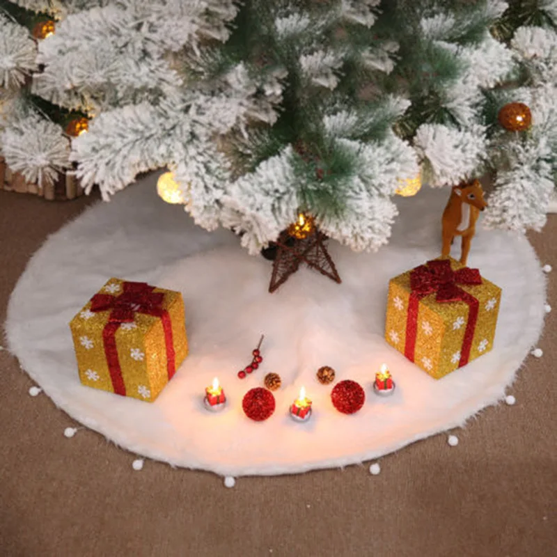 Christmas Tree Skirt Apron Decoration White Snow Fleece Ornament Carpet For Home Xmas Party Holiday Decor Supplies 60cm
Christmas Tree Skirt Apron Decoration White Snow Fleece Ornament Carpet For Home Xmas Party Holiday Decor Supplies 60cm